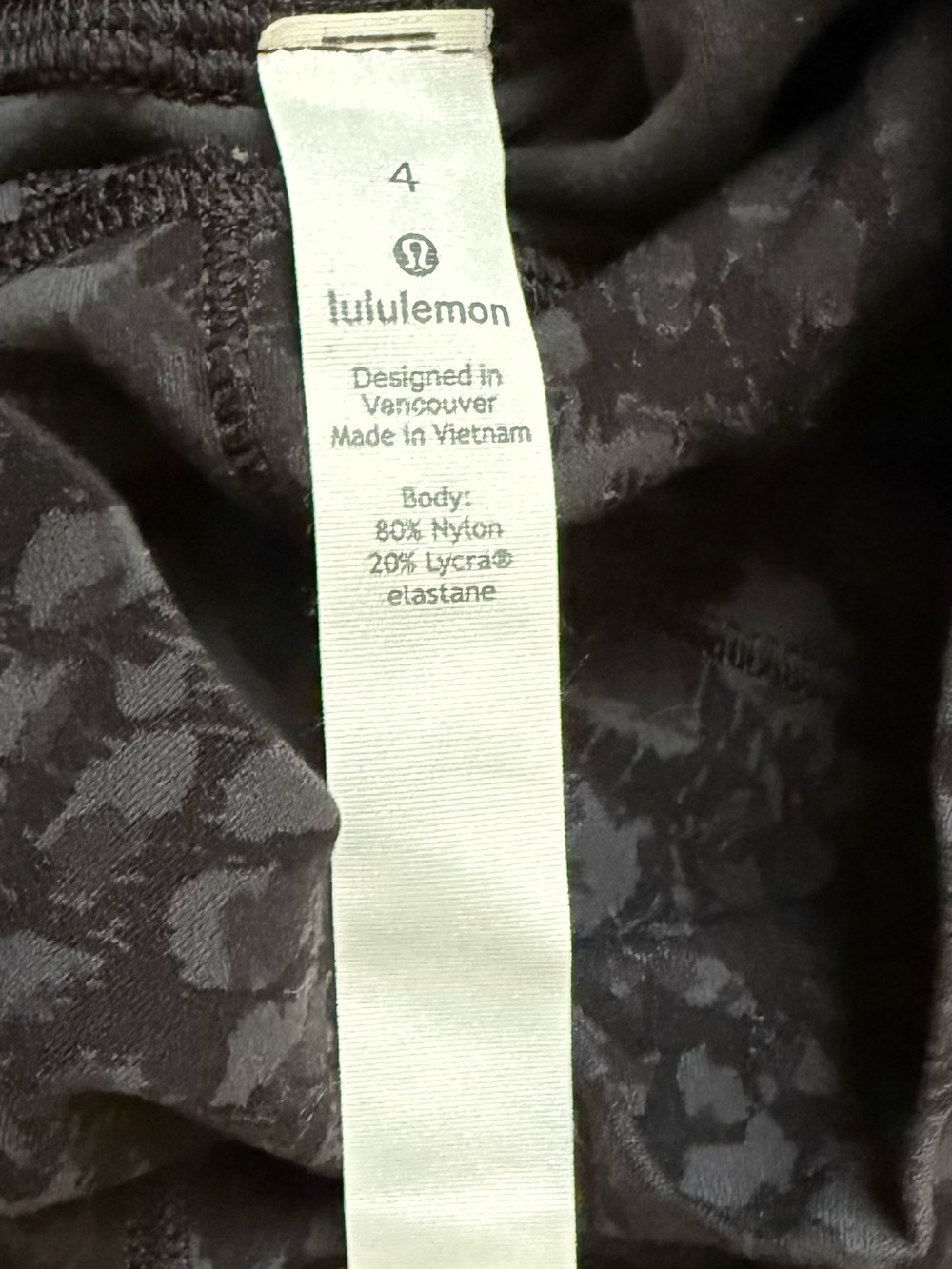 lululemon athletica Black animal print leggings